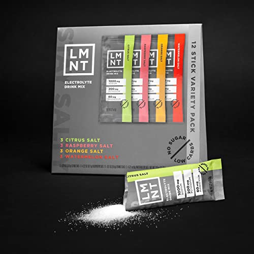 LMNT Zero-Sugar Electrolytes - Variety Pack - Hydration Powder Packets | No Dodgy Ingredients | Keto & Paleo Friendly | 12 Sticks