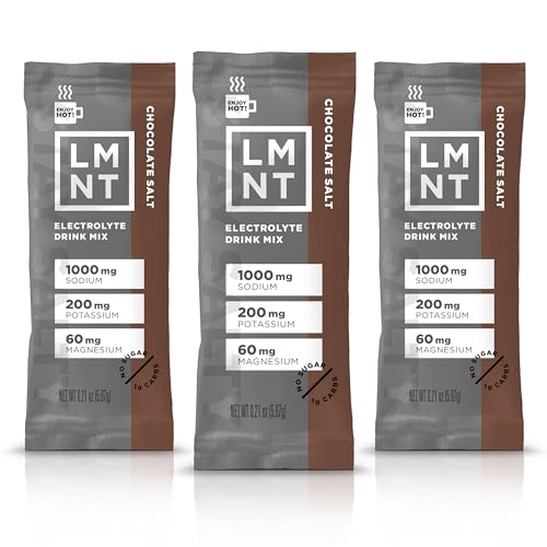 LMNT Hot Chocolate and Coffee Mixer - Chocolate Salt Electrolytes | Hydration Powder Packets | No Sugar or Artificial Ingredients | Keto & Paleo Friendly | 30 Sticks