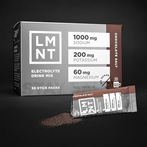 LMNT Hot Chocolate and Coffee Mixer - Chocolate Salt Electrolytes | Hydration Powder Packets | No Sugar or Artificial Ingredients | Keto & Paleo Friendly | 30 Sticks