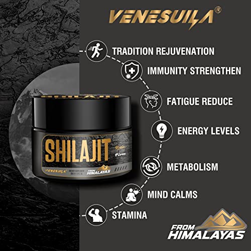 Shilajit Resin - Organic Shilajit Resin Third Party Tested Rich in 85+ Trace Minerals, Gold Grade Himalayan Pure Shiljait for Energy (1 Fl Oz (Pack of 1))