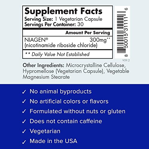 TRU NIAGEN - Patented Nicotinamide Riboside NAD+ Supplement