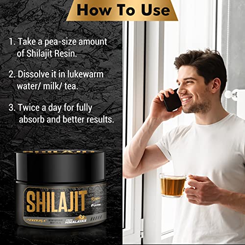 Shilajit Resin - Organic Shilajit Resin Third Party Tested Rich in 85+ Trace Minerals, Gold Grade Himalayan Pure Shiljait for Energy (1 Fl Oz (Pack of 1))