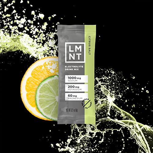 LMNT Zero-Sugar Electrolytes - Orange Salt - Hydration Powder Packets | No Dodgy Ingredients | Keto & Paleo Friendly | 30 Sticks