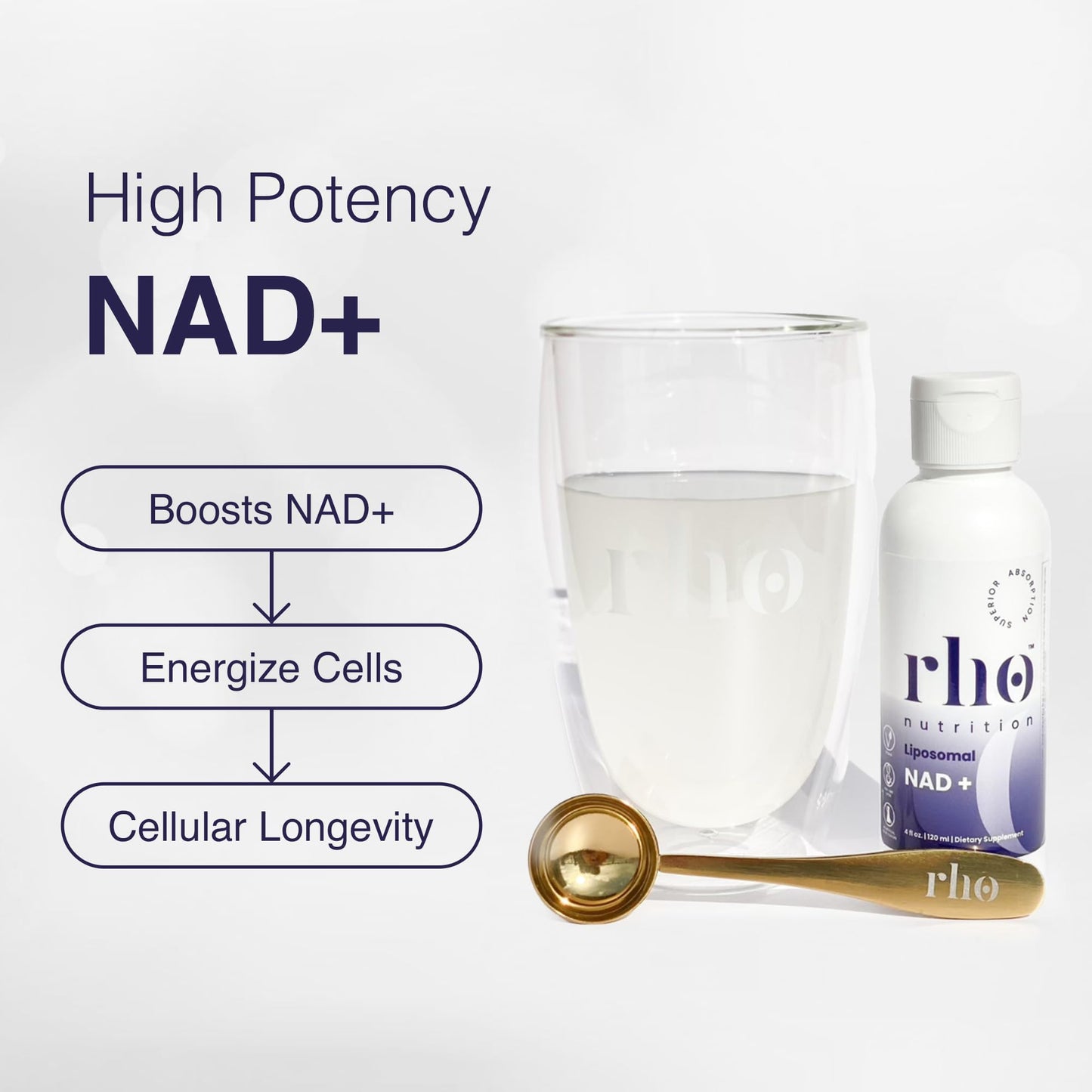 Liposomal NAD+ - Ultra High Absorption Liquid NAD+ Supplement - NMN or Nicotinamide Riboside Alternative - Supports Cellular Longevity, Healthy Aging, Energy Metabolism and Vitality