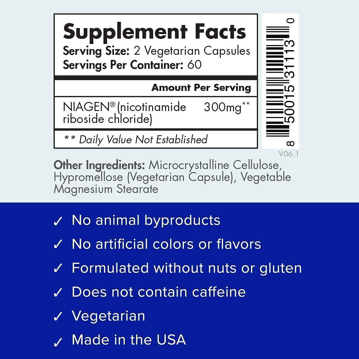 TRU NIAGEN - Patented Nicotinamide Riboside NAD+ Supplement