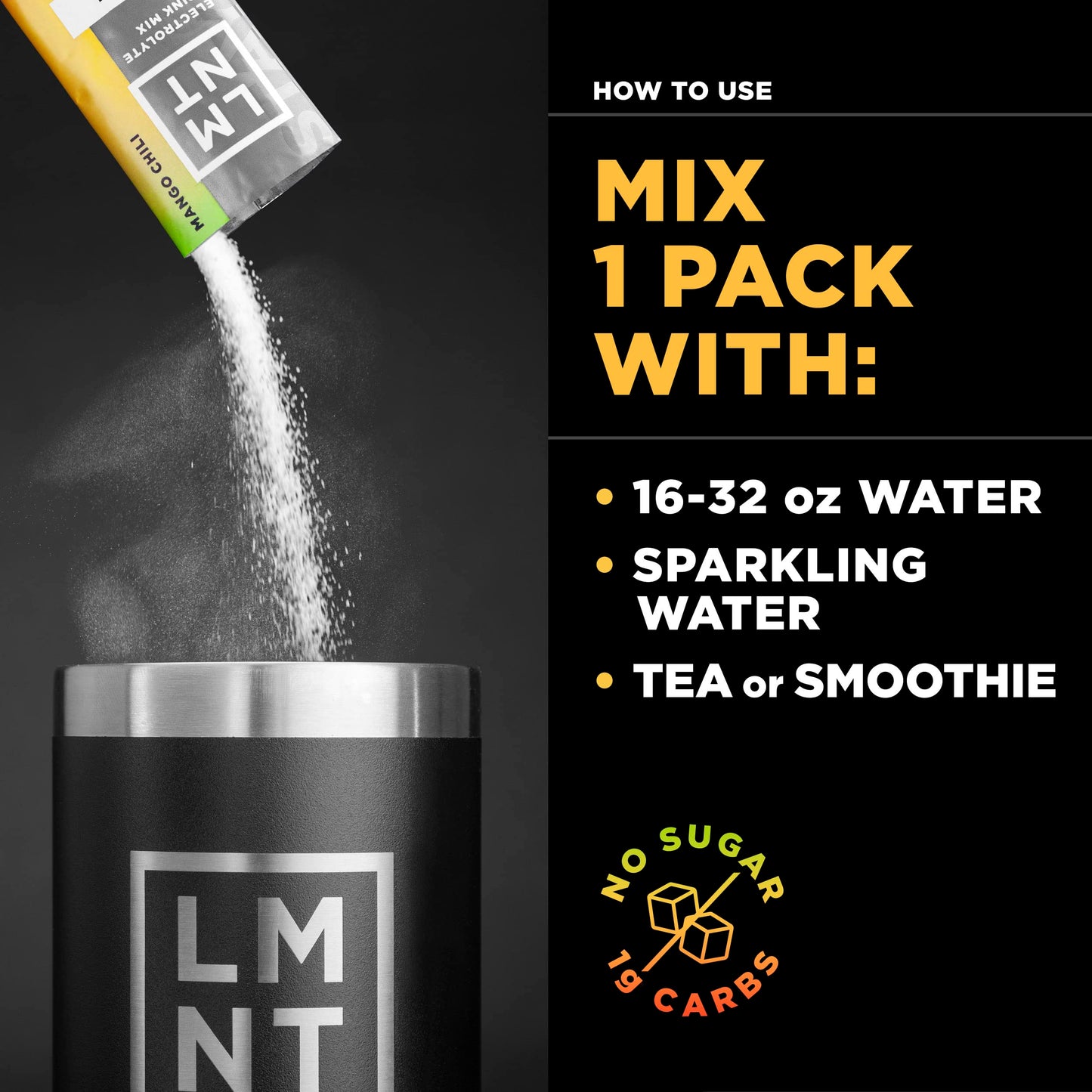 LMNT Zero-Sugar Electrolytes - Orange Salt - Hydration Powder Packets | No Dodgy Ingredients | Keto & Paleo Friendly | 30 Sticks