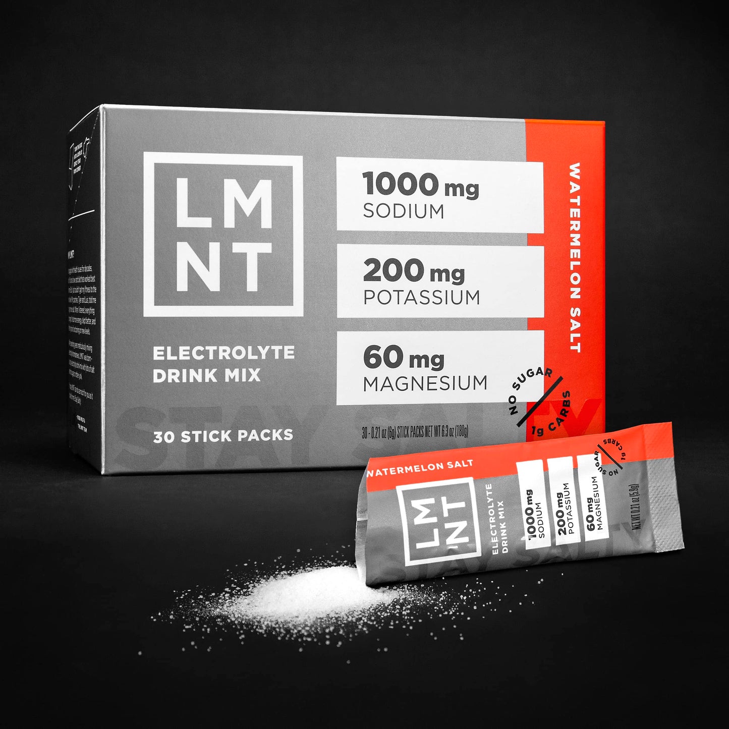 LMNT Zero-Sugar Electrolytes - Orange Salt - Hydration Powder Packets | No Dodgy Ingredients | Keto & Paleo Friendly | 30 Sticks