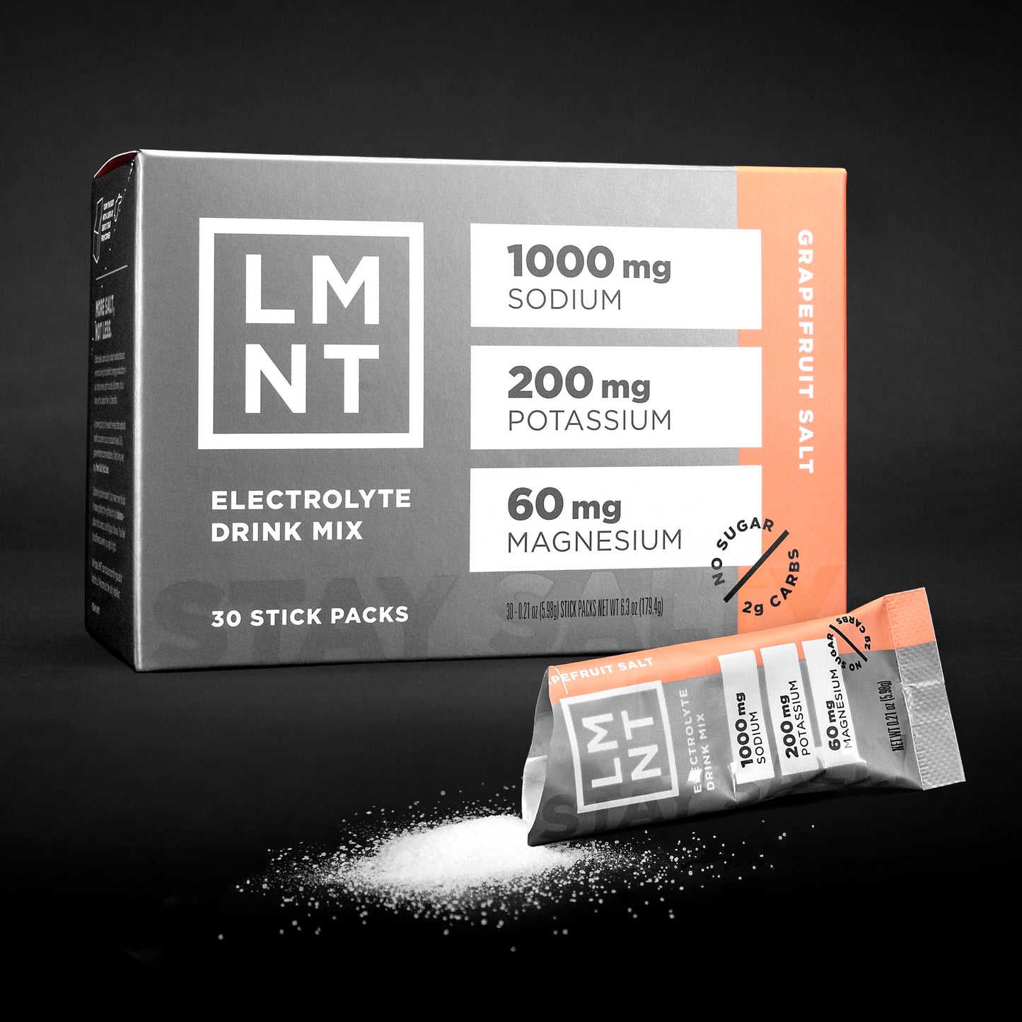 LMNT Zero-Sugar Electrolytes - Orange Salt - Hydration Powder Packets | No Dodgy Ingredients | Keto & Paleo Friendly | 30 Sticks