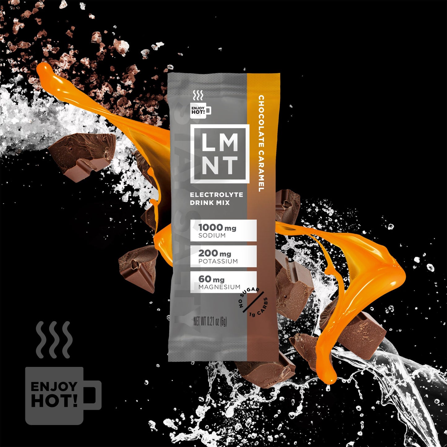 LMNT Hot Chocolate and Coffee Mixer - Chocolate Salt Electrolytes | Hydration Powder Packets | No Sugar or Artificial Ingredients | Keto & Paleo Friendly | 30 Sticks