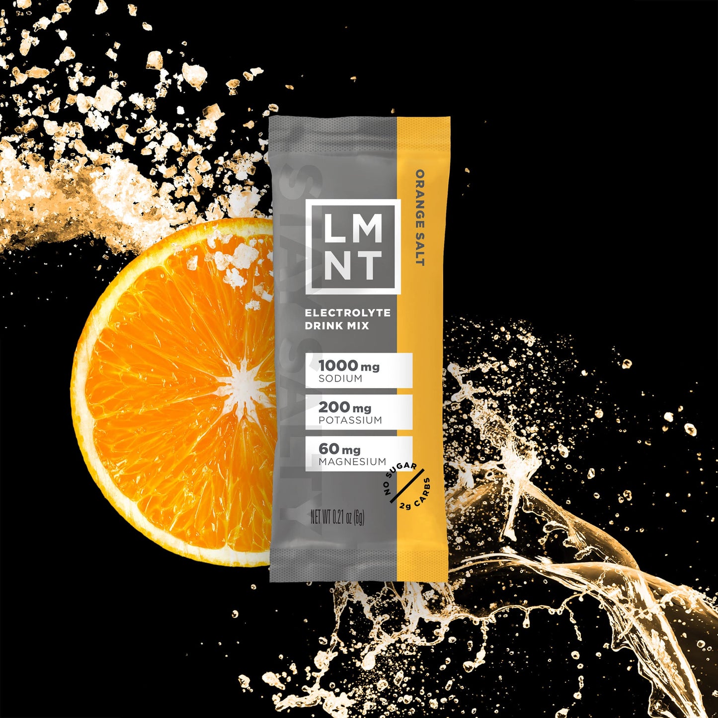 LMNT Zero-Sugar Electrolytes - Orange Salt - Hydration Powder Packets | No Dodgy Ingredients | Keto & Paleo Friendly | 30 Sticks