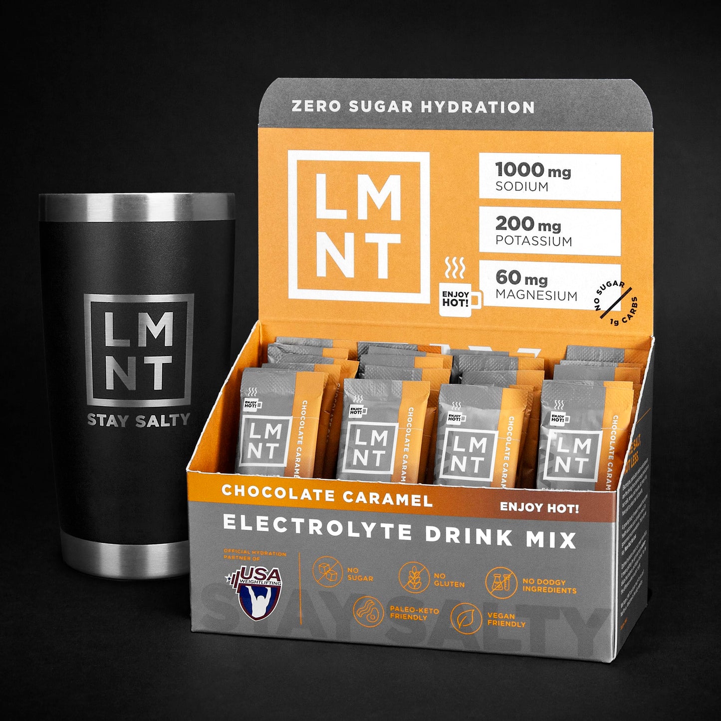 LMNT Hot Chocolate and Coffee Mixer - Chocolate Salt Electrolytes | Hydration Powder Packets | No Sugar or Artificial Ingredients | Keto & Paleo Friendly | 30 Sticks