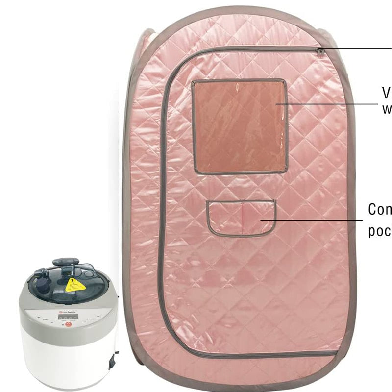 Portable Steam Sauna Set Foldable One Person SPA Tent with 4L Larger Steamer,Remote Control, Weight Loss&Detox