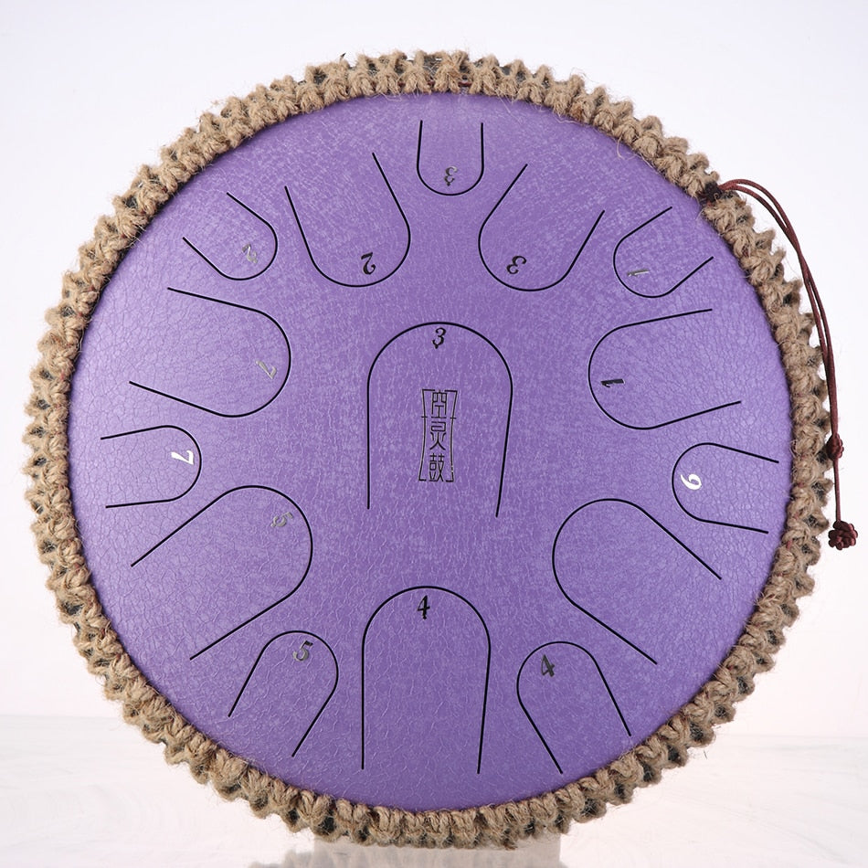 NEW Steel Tongue Drum 13 inch 15 tone Drum Handheld Tank Drum Percussion Instrument Yoga Meditation Beginner Music Lovers Gift