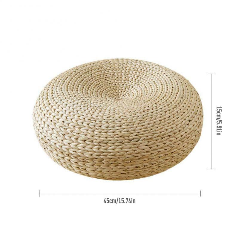 Natural Straw Round Tatami Cushion