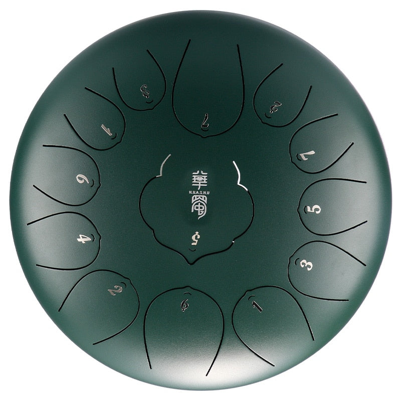 Handpan drum 12 Inch 13 Tone Steel Tongue Drum Hand Pan Drum With Padded Drum Bag And A Pair Of Mallets  huedrum Yoga Meditation