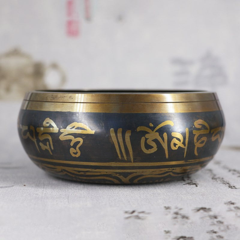 Nepal handmade Buddha sound bowl sound therapy yoga meditation singing bowl Tibet prayer bowl metal craft home decor ornaments