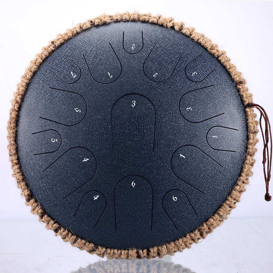 NEW Steel Tongue Drum 13 inch 15 tone Drum Handheld Tank Drum Percussion Instrument Yoga Meditation Beginner Music Lovers Gift