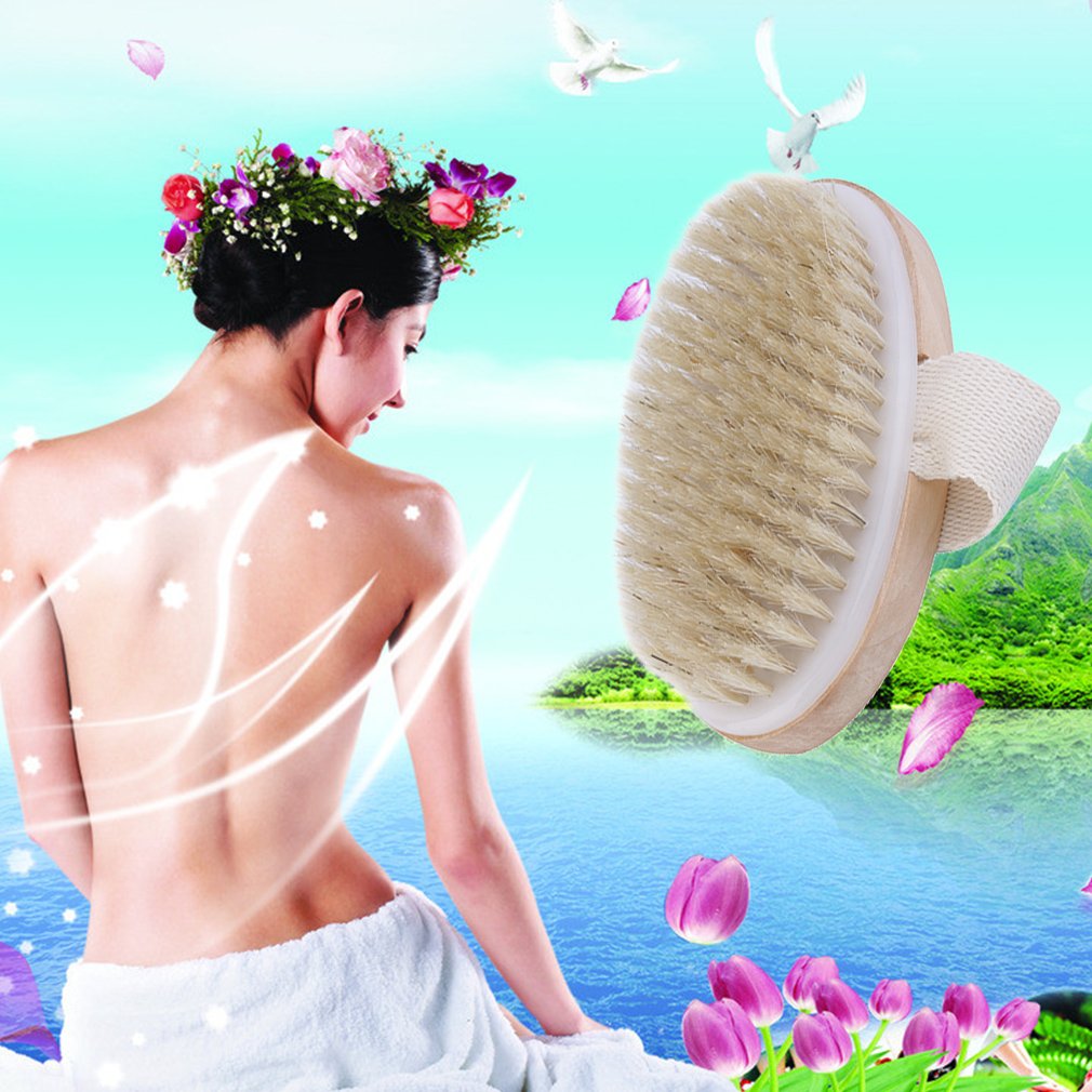 Natural Bristle Dry Skin Body Brush