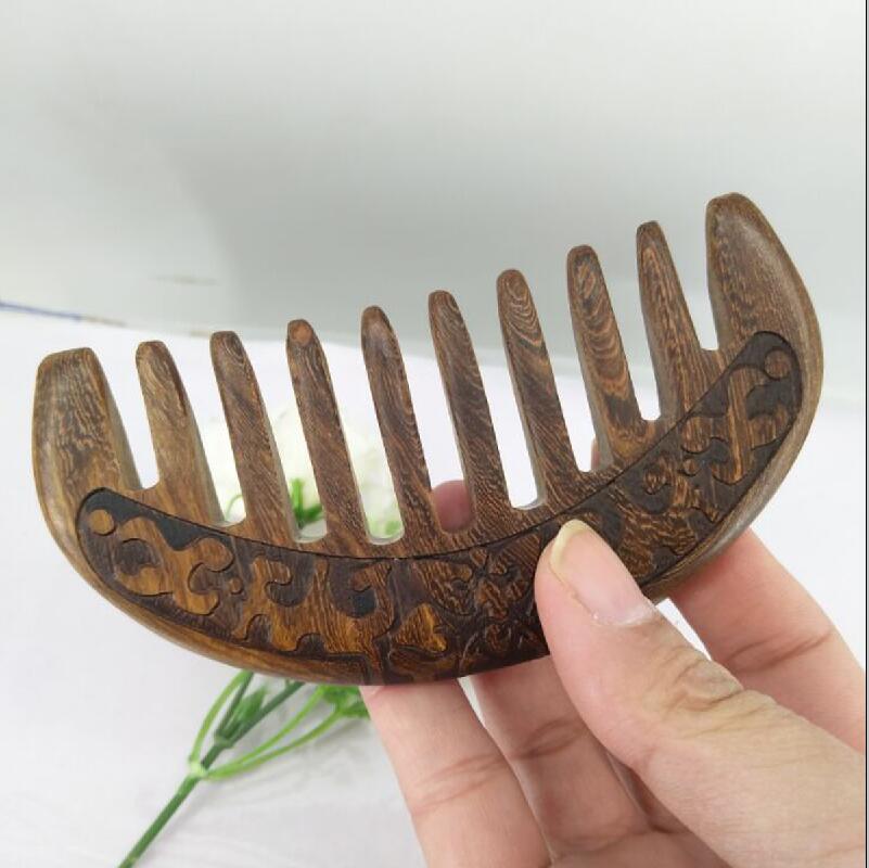 Black Sandalwood Super Wide Tooth Wooden Comb