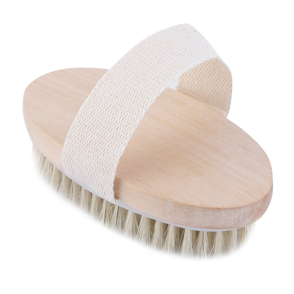 Natural Bristle Dry Skin Body Brush