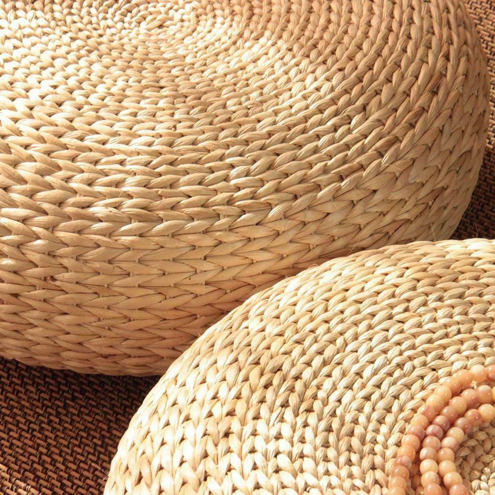 Natural Straw Round Tatami Cushion