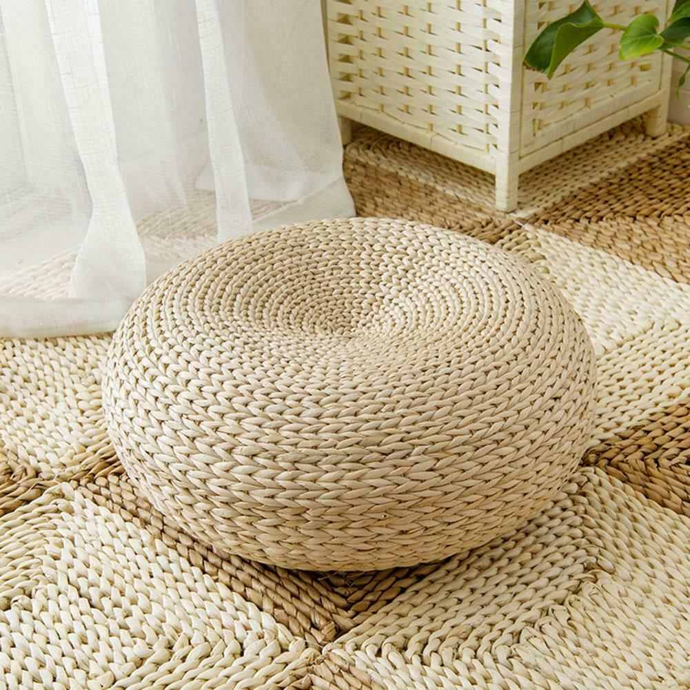 Natural Straw Round Tatami Cushion