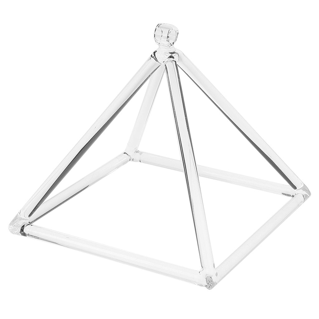 Crystal Singing Bowl Triangle Transparent Singing Pyramid 10in A Note