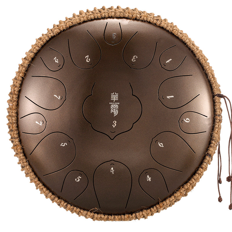 Steel Tongue Drum 13 Inch 15 Tones D Key Tank Drum Tamborine Yoga Meditation Percuss Music Instrument Children&#39;s Day Gifts