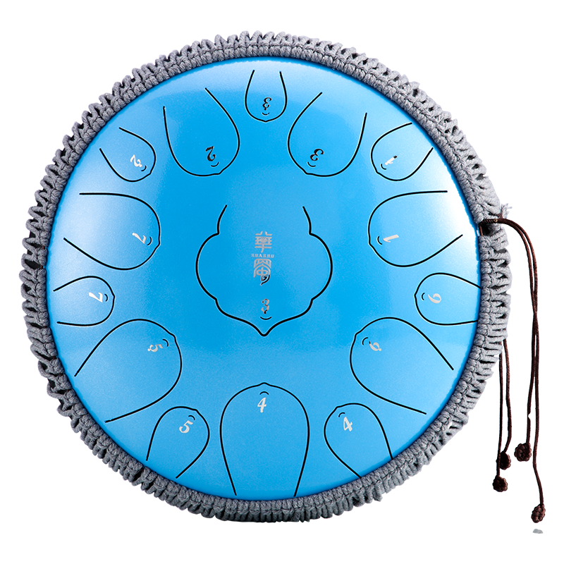 Steel Tongue Drum 13 Inch 15 Tones D Key Tank Drum Tamborine Yoga Meditation Percuss Music Instrument Children&#39;s Day Gifts