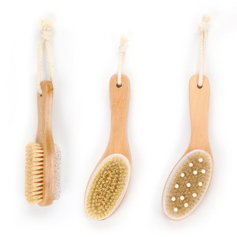 Body Brush Natural Boar Bristle Organic