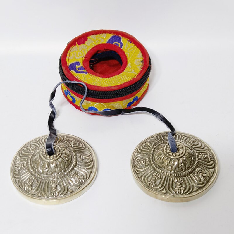 Tingsha Cymbals with bag 9cm Handmade