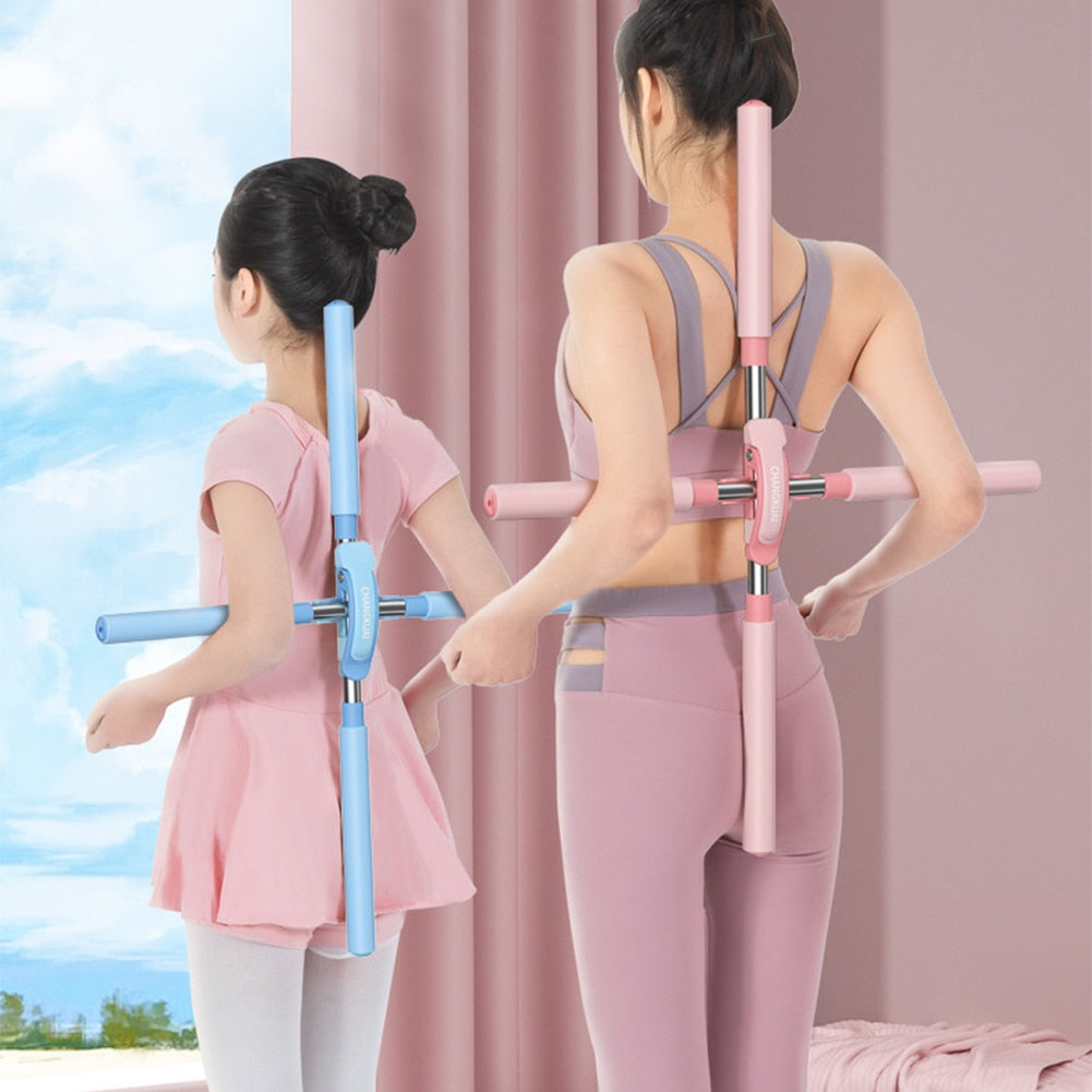 Yoga Hunchback Posture Corrector Adjustable Body Cross Open Back Correction Stick Fitness Gym Home Sports Training Equipment