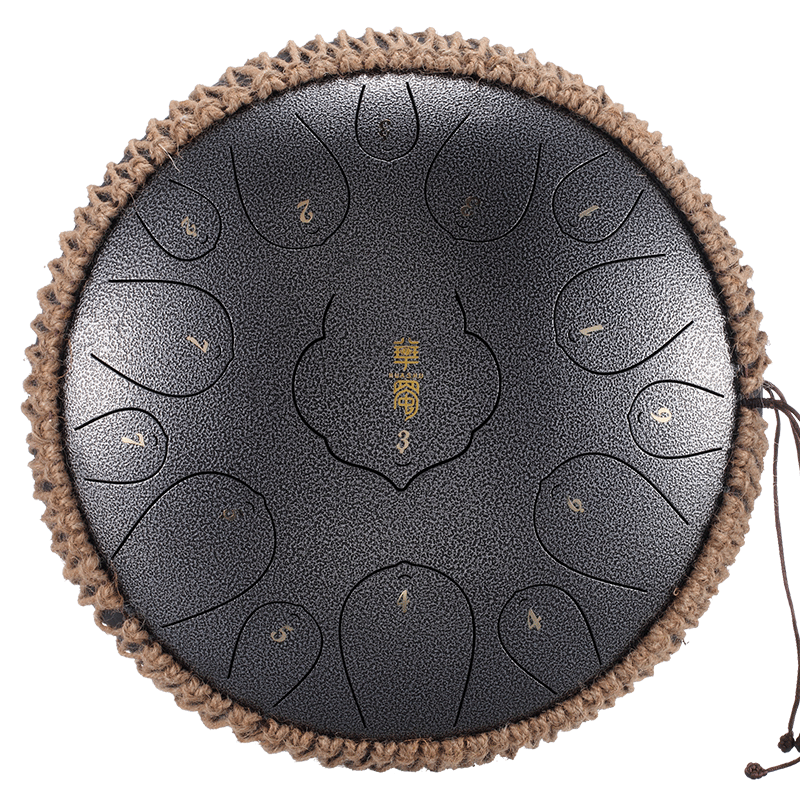 Steel Tongue Drum 13 Inch 15 Tones D Key Tank Drum Tamborine Yoga Meditation Percuss Music Instrument Children&#39;s Day Gifts