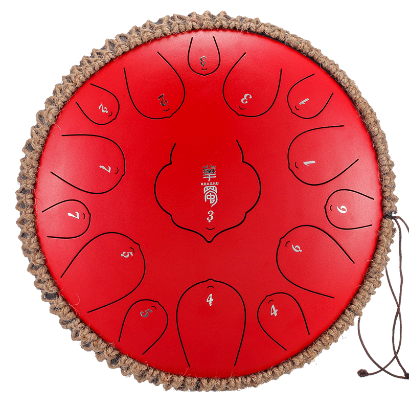 Steel Tongue Drum 13 Inch 15 Tones D Key Tank Drum Tamborine Yoga Meditation Percuss Music Instrument Children&#39;s Day Gifts