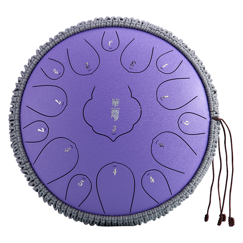 Steel Tongue Drum 13 Inch 15 Tones D Key Tank Drum Tamborine Yoga Meditation Percuss Music Instrument Children&#39;s Day Gifts