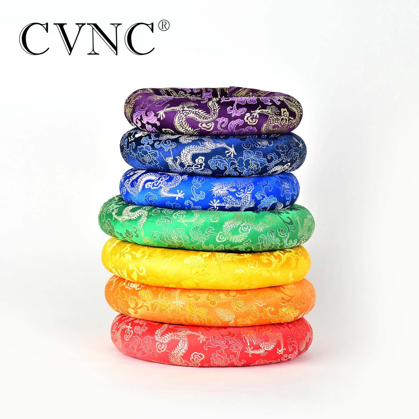 CVNC 7 Pcs Colored Cushion O-ring for 6-12 Inch Crystal Singing Bowls