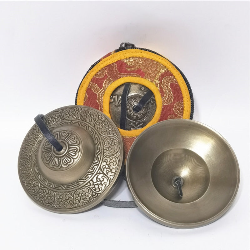 Tingsha Cymbals with bag 9cm Handmade