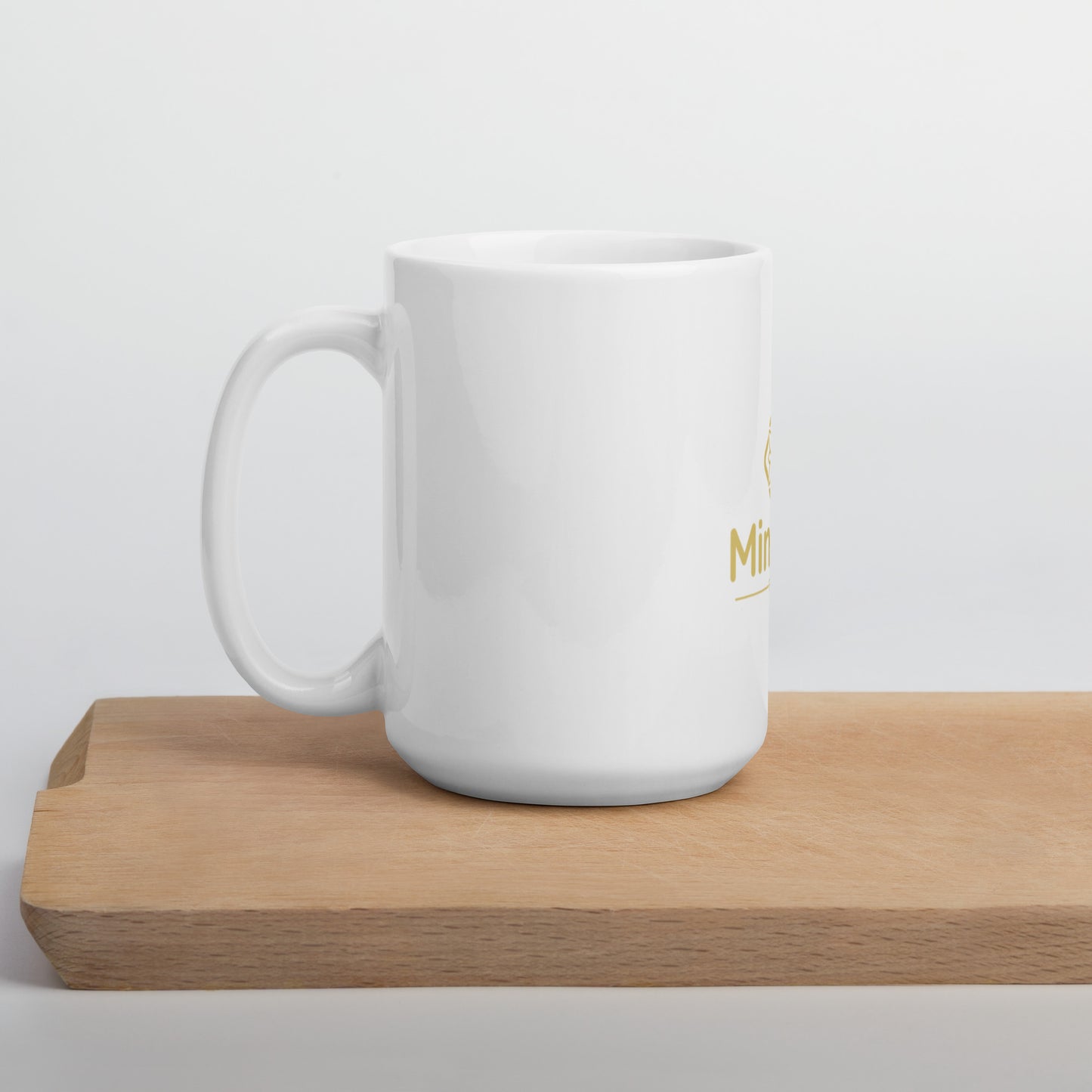 Mindful Path White glossy mug